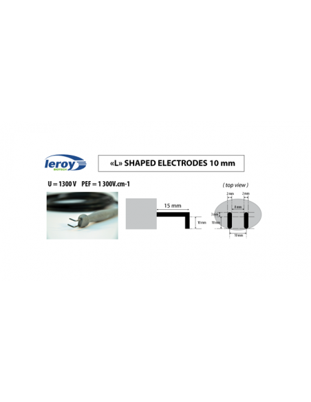 L-shaped electrodes, 10 mm gap