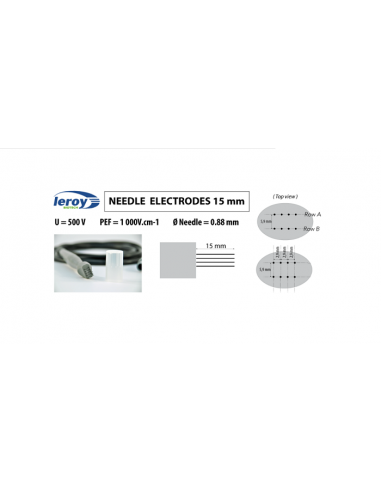 8 x 15 mm needle electrodes